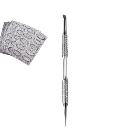 Metal Stainless Steel Cuticle Pusher Manicures Cuticle Remover Professional Nails Care Tool Nail Art Dotting Pen Nail Dotting Pen Set Nail Dotting Pens For Nail Art Nails Dotting Pen And Brushes Multi-Color