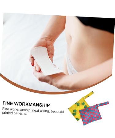Cabilock Hygiene Bag Set - Period Pad and Tampon Storage Pouch - Portable Makeup and Lip Gloss Organizer - Menstrual Pad and Nursing Cushion Bag - 2 Pack, Assorted Colors - Buy Online on SooperMarket.com