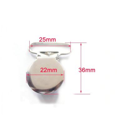 Sutoyuen 1 Pacifier Suspender Clips with Plastic Teeth Insert - Set of 10 Silver Pacifier Holders for Crafts and Baby Accessories - Buy Online on SooperMarket.com