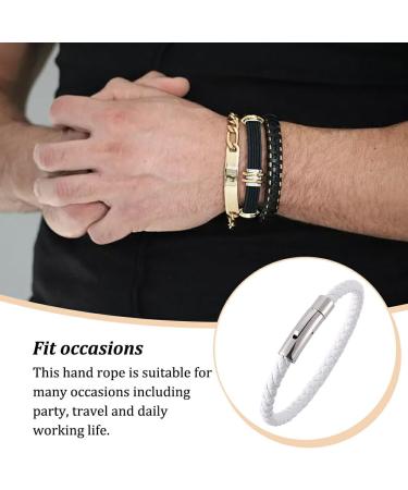 DSOUWEH Leather Wrist Decoration Bracelet Style Braided Bracelets Jewelry Decorative Bangle Dressing Daily Work Travel - Buy Online on SooperMarket.com
