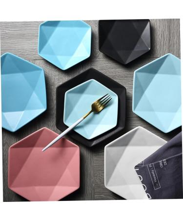 Zerodeko Porcelain Dish Round Serving Dish Service Plate Ceramic Steak Dish Lunch Bucks Ceramic Steak Plate Appetizer Plate Serving Platters Kitchen Appliance Plates Dessert Platters medium Pink - Buy Online on SooperMarket.com