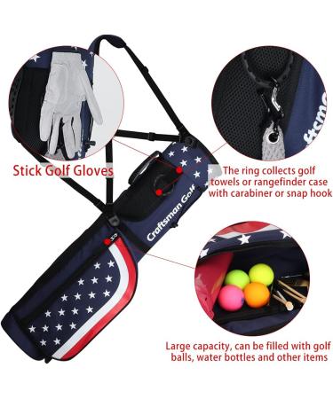 Craftsman Golf Star and Stripes Lightweight Shoulder Golf Bag in Red, White, and Blue - Buy Online on SooperMarket.com