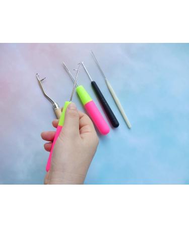 Pack of 5 Different Sizes Latch Hook Crochet Needle Hook Tools for Braid Hair Scarf Carpet Making and Other Crafts - Buy Online on SooperMarket.com