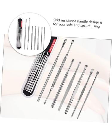 7pcs Stainless Steel Ear Cleaning Tool Set - Ear Pick & Cleaner Set for Nursing - Silver - Buy Online on SooperMarket.com