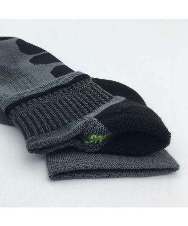 BERING Men's Athletic Ankle Socks (6 Pack) Graphite Grey 9-12 - Ideal for Workout, Running, Tennis - Buy Online on SooperMarket.com