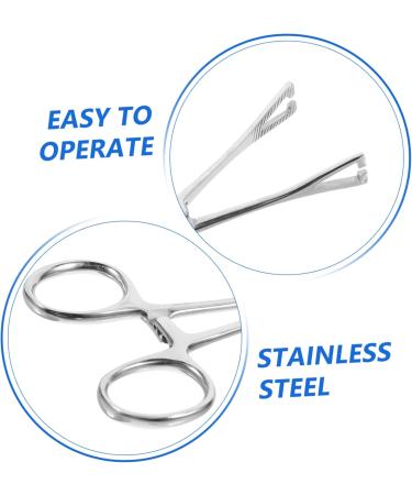 BCOATH Reptile Feeding Clip Lizard Stuff Feeding Tongs Snake Tongs Stainless Steel Silver - Buy Online on SooperMarket.com