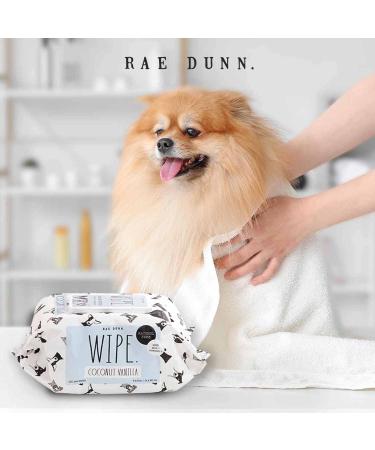 Rae Dunn Dog Wipes with Oatmeal, Aloe & Vitamin E - 150-Count Coconut Vanilla Paw Wipes | Pet Supplies for Grooming - Buy Online on SooperMarket.com