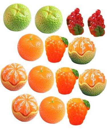 HEMOTON 50 Pcs tangerine Hair ring three-dimensional Grape photography props phone case simulated fruit adornment resin charms decorations patch fake fruit model miniature - Buy Online on SooperMarket.com