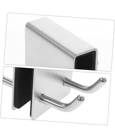 Hemoton Shower Hook 2pcs Glass Door Hook Wreath Hanger Coat Hangers Towel Hooks Black Hat Hooks Cabinet Door Coat Hook - Buy Online on SooperMarket.com