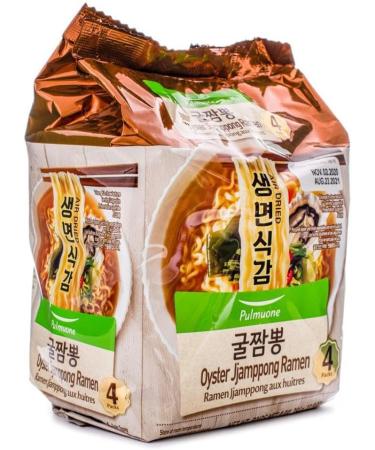 Pulmuone Korean Air Dried Oyster Jjamppong Ramyun Ramen Noodles 99g (Pack of 4) - Buy Online on SooperMarket.com