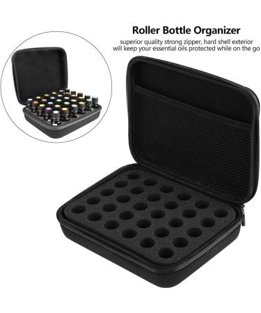 Wifehelper Essential Oils Carrying Bag - Hard Shell Case with Foam Insert for 5ml Bottles - Black Storage Organizer - Buy Online on SooperMarket.com