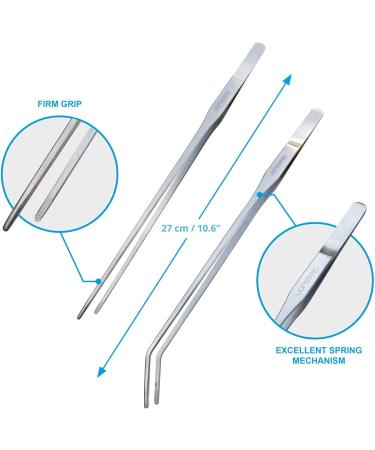 VORESTIC Aquarium Tweezers Set 27cm Insect Tweezers Aquascaping and Terrarium Tools Curved and straight tweezers set 27 cm - Buy Online on SooperMarket.com