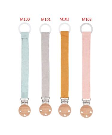 Buy TIAN-K Pacifier Chain | Natural Beech Wood & Drip-Free Cotton Linen - International Shipping Available - Buy Online on SooperMarket.com