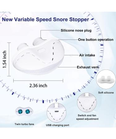 Variable Speed Electronic Anti Snoring Device with Adjustable Wind Speed - White - Buy Online on SooperMarket.com