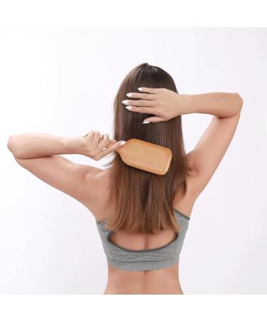 olelo Natural Wooden Paddle Hair Brush - Eco-Friendly Beech Scalp Massage Brush for Thick, Curly, Thin, Long, Short, Wet or Dry Hair - Square Black - Women, Men, Kids - 1 Count - Buy Online on SooperMarket.com