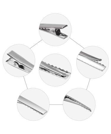 Elcoho 200-Piece Single Prong Curl Clips - Silver Alligator Section Clips for Women & Girls - 4.5cm/1.75 Inch - Hairbow Accessory - Buy Online on SooperMarket.com