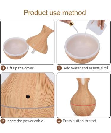 Diffuser Home Aromatherapy Machine Air Humidifier USB LED Essential Oil Diffuser Humidifier for Home(Light Wood) - Buy Online on SooperMarket.com