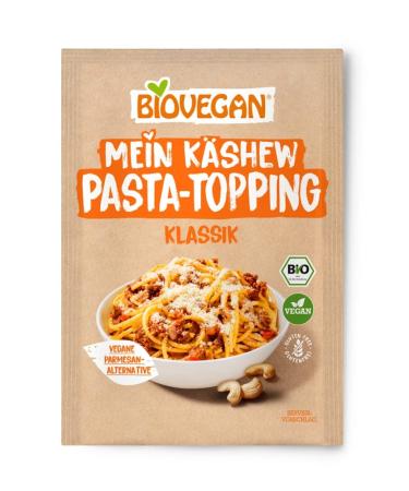 Biovegan Mein K shew Pasta Topping vegan parmesan replacement in 100% organic quality scattered cheese alternative vegan delicious cheese alternative from cashew nuts 8 x 50g (classical)
