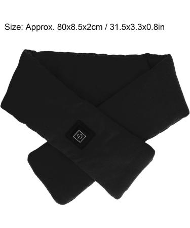 Plplaaoo USB Heating Scarf - Adjustable Heated Scarf for Adults Children & Elderly | Washable with 3 Gears | Black - Buy Online on SooperMarket.com