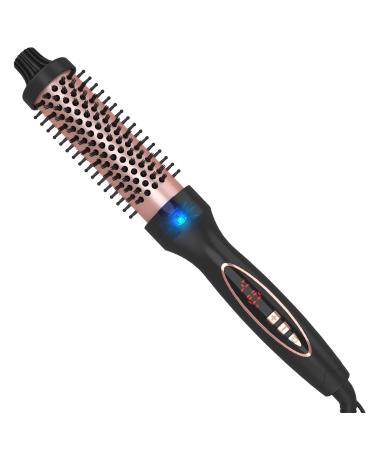 New Upgrade 1.25 Inch Thermal Brush Create Loose & Volume Curls Digital Display 9 Heat Settings Tourmaline Ionic Hair Curler 1 1/4 Inch Curling Iron Brush Dual Voltage for Traveling