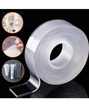 Removable Adhesive Nano Gel Tape - Double Sided Heavy Duty Traceless Tape for Wall,Kitchen,Carpet,Photo, Car Glass Fixing Home Decor and DIY Crafts by Honwally (3 Meters) Thickness:2mm