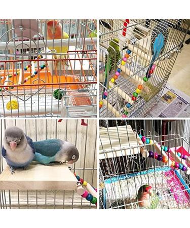 Wooden Bird Ladder Stand with 8 Swings - Perfect for Pet Training and Play | Bird Cage Accessories for Cockatiel Parakeet - Buy Online on SooperMarket.com