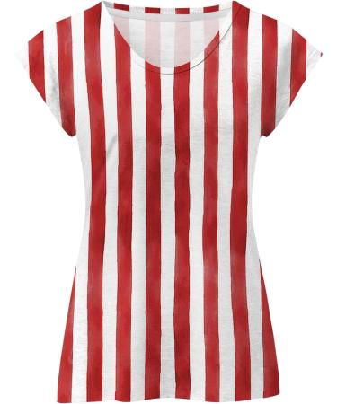 Short Sleeve T Shirts Clothing Woman T-Shirt Casual Black Clothing Top Women's Floral Pattern for Women Crop Tops Shirt Shirts Top Women's Summer Tank Top 1 Red S - Buy Online on SooperMarket.com