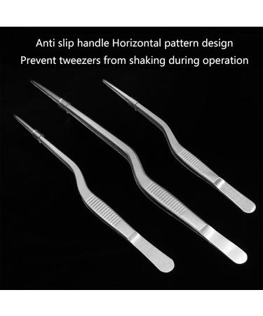 Asukohu Professional Stainless Steel Medical Tweezers Ear-Pick Tool Bending Tweezers for Ear Cleaning and Care Bend Tweezers - Buy Online on SooperMarket.com