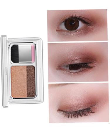 Eyeshadow Waterproof Two-Color Lazy Eyeshadow Double Colors Glitter Eyeshadow Waterproof Long Lasting for Beginner Pearl Camel Assorted Color - Buy Online on SooperMarket.com