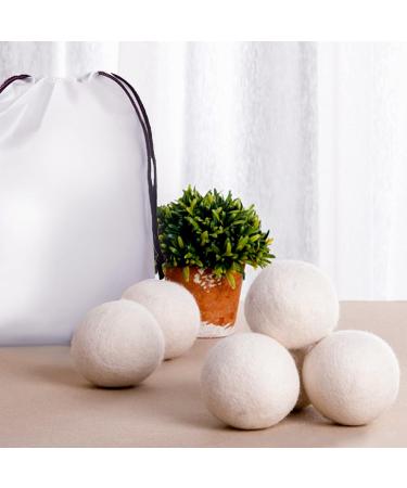 Wool Dryer Balls - 4PCS Natural Fabric Softener | 100% Organic New Zealand Wool | Reusable Anti-Static & Eco-Friendly | Reduces Drying Time & Wrinkles - Buy Online on SooperMarket.com