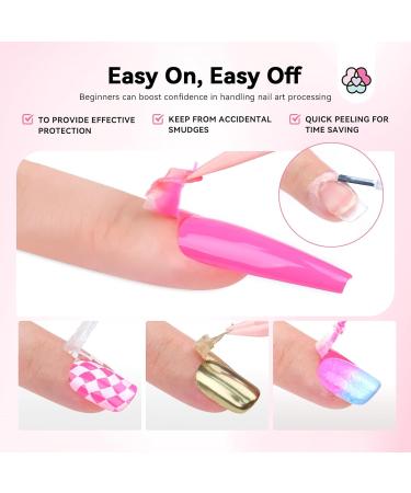SAVILAND Liquid Latex for Nails - 20ML Peel Off Barrier & Cuticle Guard with Tweezer | Nail Art Tools for Home & Salon Manicure - Buy Online on SooperMarket.com