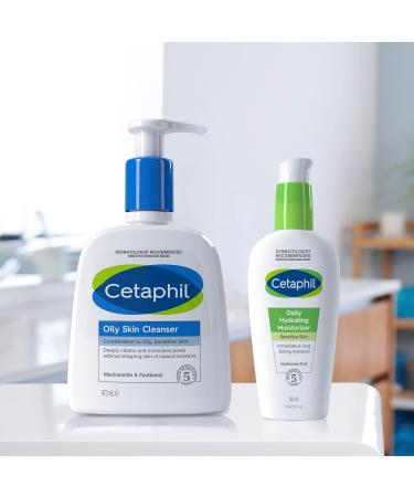 Cetaphil Oily Skin Cleanser 473ml with Niacinamide - For Combination to Oily Sensitive Skin - Buy Online on SooperMarket.com