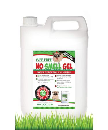Wee Free No Smell Gel 5L Artificial Grass Enzyme Cleaner Spray. Dog Wee Neutraliser for Grass and Deodoriser for Astro Turf Fake Grass and Lawn. Outdoor Pet Odour Eliminator for your Garden.
