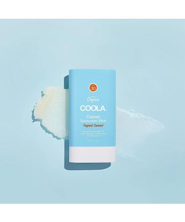 COOLA Organic Face Sunscreen SPF 30 Lotion Stick - Tropical Coconut - 0.15 Oz | Vegan, Gluten Free, Dermatologist Tested - Buy Online on SooperMarket.com