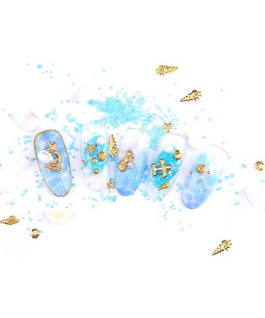 2 Boxes Metal 3D Ocean Nail Studs Star Starfish Shell Mix - 12 Grid Sizes Nail Art Decoration - Buy Online on SooperMarket.com