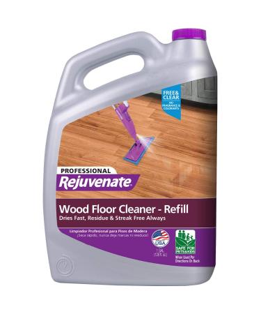 Rejuvenate High-Performance Professional Hardwood Floor Cleaner Streak-Free Formula Eliminates The Toughest Dirt and Grime with Little Effort 128oz Fragrance Free 1 Gallon