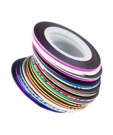 Nail Striping Tape Nail Art Striping Decals Nail Line Sticker DIY Nail Tip Decoration 32PCS Nail Striping Tape