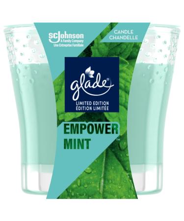 Glade Scented Candle Empower Mint Air Freshener Infused with Essential Oils 1-Wick Candle 1 Count