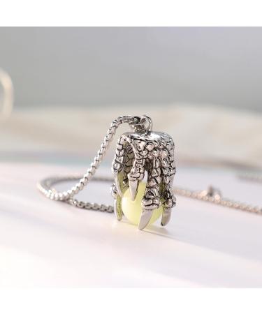 Oralgo Halenkette Dragonkette - Luminous Pearl Pendant Necklace with Natural Stones & Titanium Steel Charm Accessories - Buy Online on SooperMarket.com