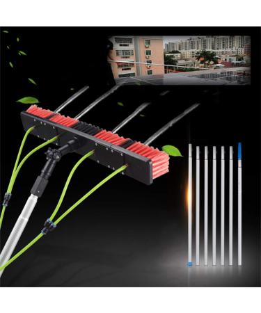 photovoltaic cleaner window cleaning pole 3-12m Window Cleaning Pole Photovoltaic Panel Cleaning Tool Extendable Cleaner for Trucks Windows Washing Multi-Purpose Water Spray Brush / 4m Ro 4m Rod 50cm brush head