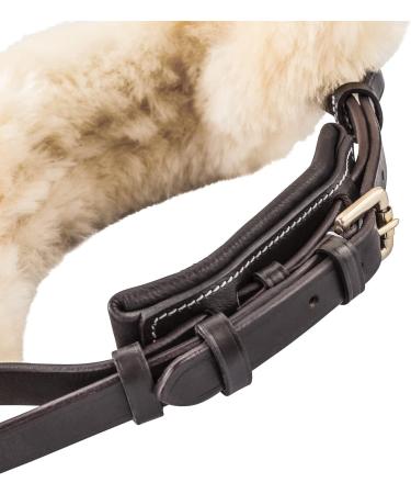 Buy SUNRIDE Swedish Bridle Oxford with Reins - Soft Genuine Leather & Fur Adjustable Anatomical Design (Cob Brown) for International Shipping - Buy Online on SooperMarket.com