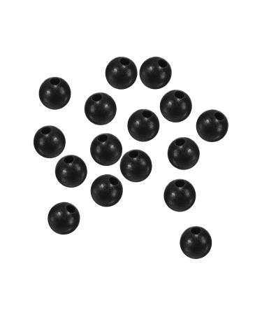 PATIKIL 200pcs 4mm Fishing Beads Plastic Fishing Bait Eggs Bead Tackle Round Black