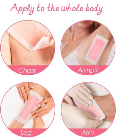24pcs Wax Strips - Face, Eyebrow, Arms, Legs, Underarm Hair Removal for Women - Cold Facial Waxing Strips - Bikini Ready - Double Sided - Home & Travel Friendly - Buy Online on SooperMarket.com