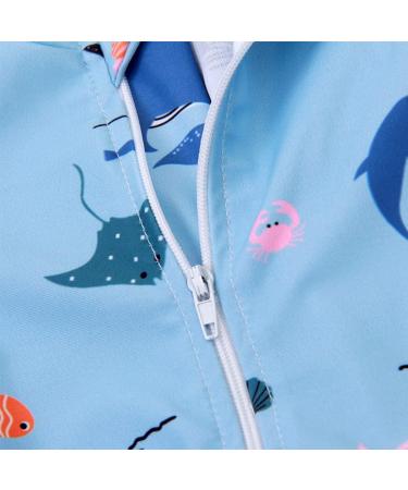 PythJooh Baby Boy Shark Print Swimsuit Rash Guard One Piece | 18-24 Months | Beach Swimwear for Boys 0-5 Years - Buy Online on SooperMarket.com
