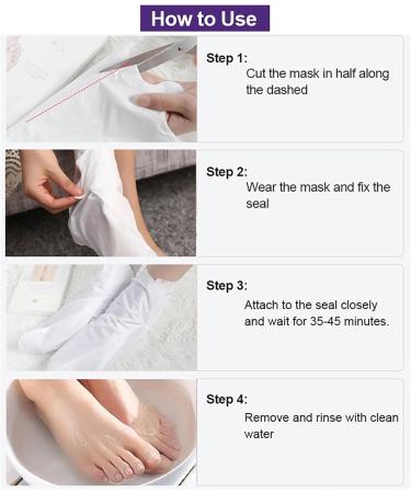 Joyeee Foot Peel Mask for Hard Skin 4 Pairs Exfoliating Foot Peeling Mask Foot Peel Socks for Removes Calluses and Hard Skin Foot Care For Men and Women B#4 Pairs - Buy Online on SooperMarket.com