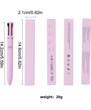 Multi Pencil Makeup Waterproof Multi-Functional Brow | Beauty Product for Women for Travel Comes with Eyeliner Brow Lipliner and Highlighter Puchen Pink - Buy Online on SooperMarket.com