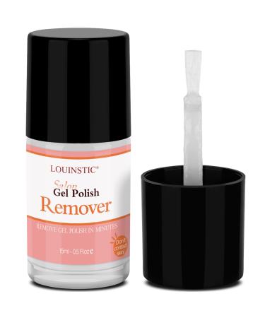 LOUINSTIC Gel Polish Remover 0.5oz - Quick Gel Remover for Nails within 3-5 Minutes removedor de esmalte gel