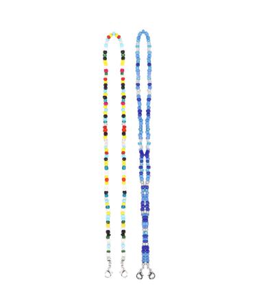 Magiclulu 2 pcs glasses mask chain glasses band glasses straps Hutband Brillenschnur holder Schnapsbr ser sunglasses lanyard deliveries glasses band glasses chain pearls