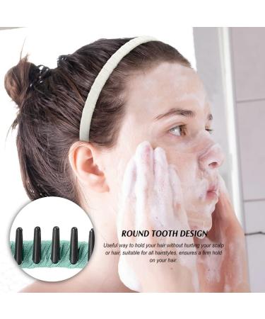 6 Pieces Teeth Comb Headband Fashion Hair Band Non-slip Hair Hoops Soft Satin Hair Hoop Hair Accessories Multi - Buy Online on SooperMarket.com