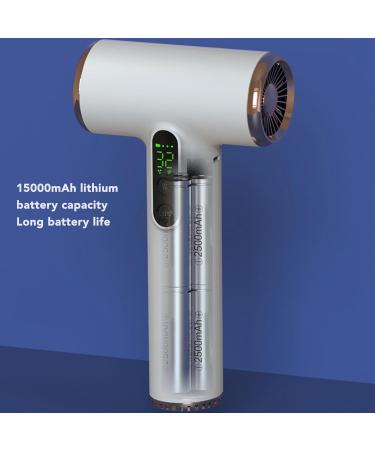 Cordless Hair Dryer 3 Speeds 3 Temp Adjustable Professional Blow Dryer with Digital Screen USB Rechargeable Portable Travel Hair Dryer for Home Travel Dorm Camping - Buy Online on SooperMarket.com